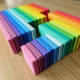 Glückskäfer - rainbow building slats, 32 piece set